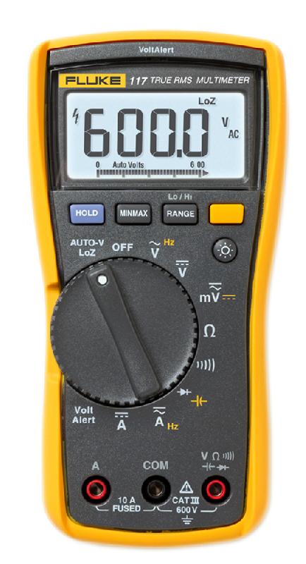 FL117 | Multimètre numérique portable TRMS AC, 6 000 points, avec détection de tension sans contact_0