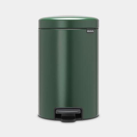 Poubelle à pédale NewIcon 12 litres - Pine Green - Design intemporel et pratique pour la maison et le bureau_0