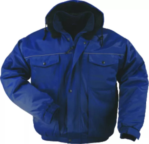 Blouson - 60%CO/40%PES + Fourrure intérieure - Bleu - Référence : MO57640_0