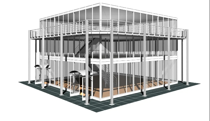 Structures Cube à plusieurs étages avec toit plat -  HTS TENTIQ GMBH_0