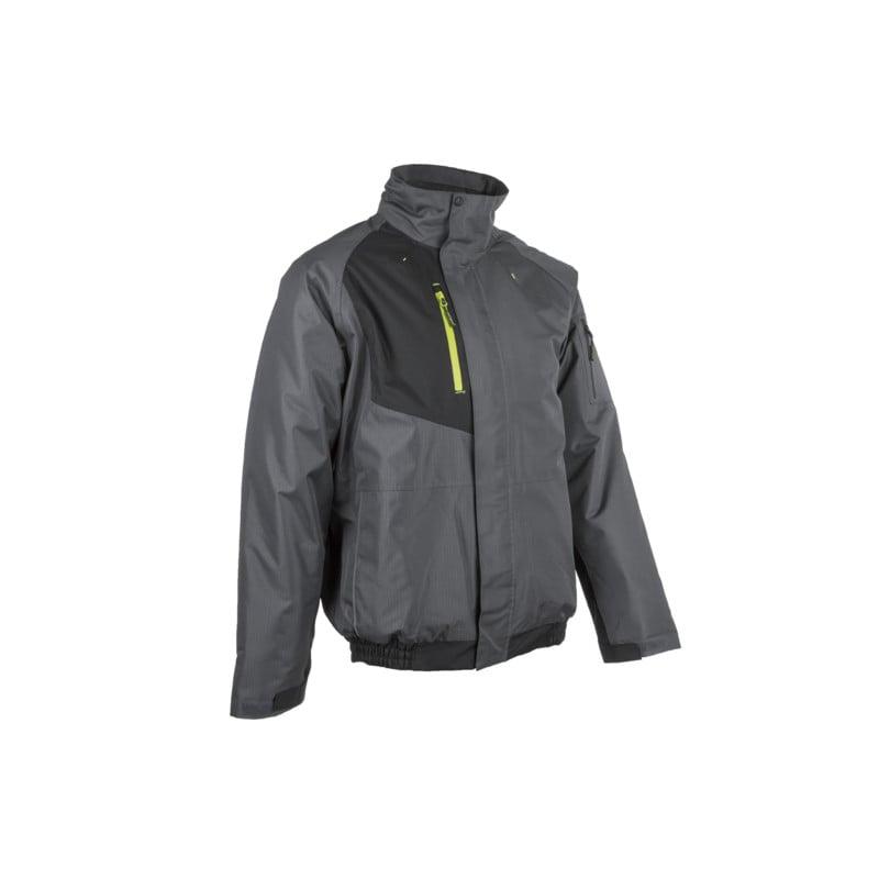 Blouson - GOMA - Ripstop 100% PES enduit PVC + Matelassage 180g/m2 - Gris/Lime - COVERGUARD | 5GOM450_0