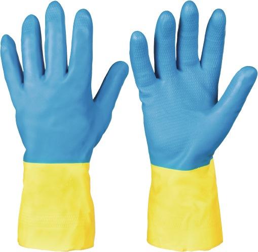 Gant de protection chimique Kenora taille 8 bleu/jaune EN 388, EN 374 catégorie EPI III STRONGHAND_0