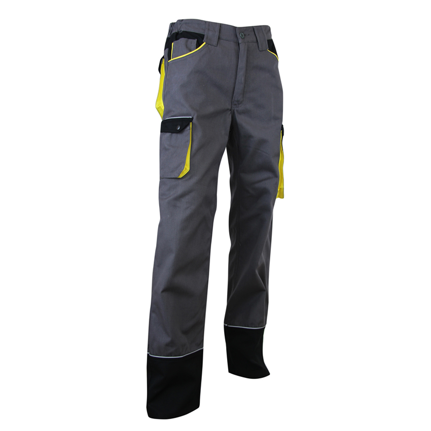 Pantalon SECHOIR 60%Coton 40%Polyester 280g (Gris/Noir/Jaune) -  PCP260-36 - LMA_0