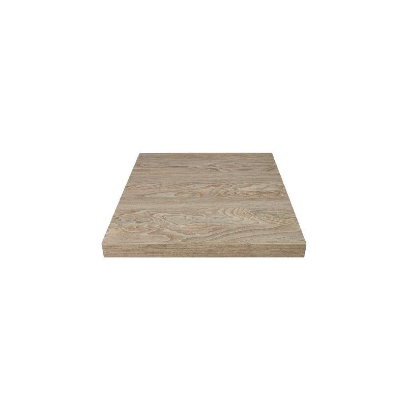 Plateau de table carré (L)700 x (P)700 mm, finition effet bois clair_0