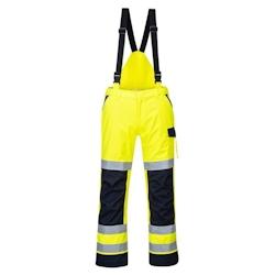 Portwest - Pantalon de pluie Modaflame arc électrique HV Jaune / Bleu Marine Taille L - L 5036108330591_0