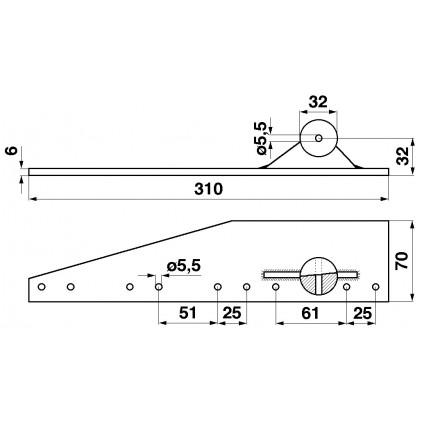 Tête de lame 80420007-s new holland - référence : me-80420007-s_0