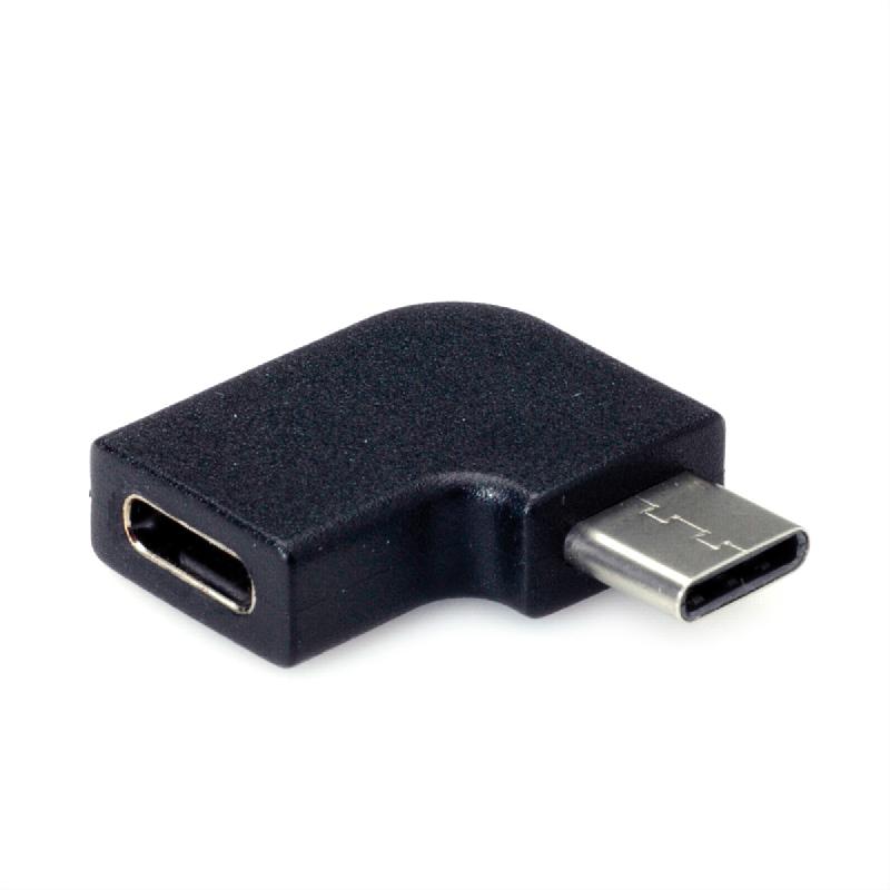 VALUE Adaptateur USB 3.2 Gen 2, USB type C - C, M/F, 90°, noir_0