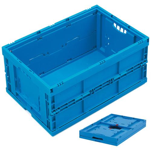 Bac plastique pliable plein bleu 600x400x280 mm - Réf : BAC147BP6428000_0