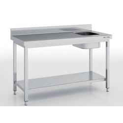 ERATOS Table Du Chef Profondeur 700 - Bac A Droite - Avec Etagere - 1000X700X850 - Livree Demontee MCCD70-100DE - Acier inoxydable 18/10 MCCD70-100DE_0