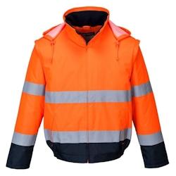 Portwest - Blouson de travail 2 en 1 doublé polaire HV Orange Taille XL - XL orange 5036108317868_0