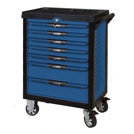 Servante PEARLline bleue 7 tiroirs équipée de 187 outils - KS Tools | 804.7186_0