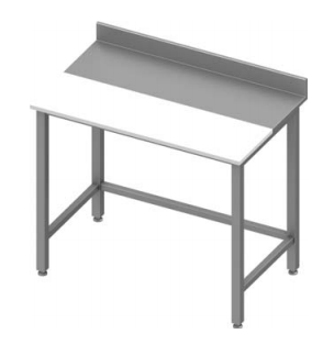 Table de decoupe adossée avec planche en polyéthylène 900x700x900 soudée - 930587090_0