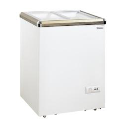 FrigeluX Conservateur à glace 93 L, corps blanc et porte look inox, Classe D - blanc CGB120D_0