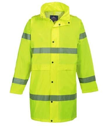 Manteau de pluie haute visibilité premium Jaune, Longueur cm : 100 cm, Taille : XL_0