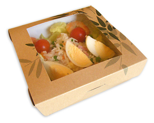 Boîte - bol salade boîte salade à fenêtre déco bambou 12,5x12,5x5cm   ref. Produit : bscf15g50_0