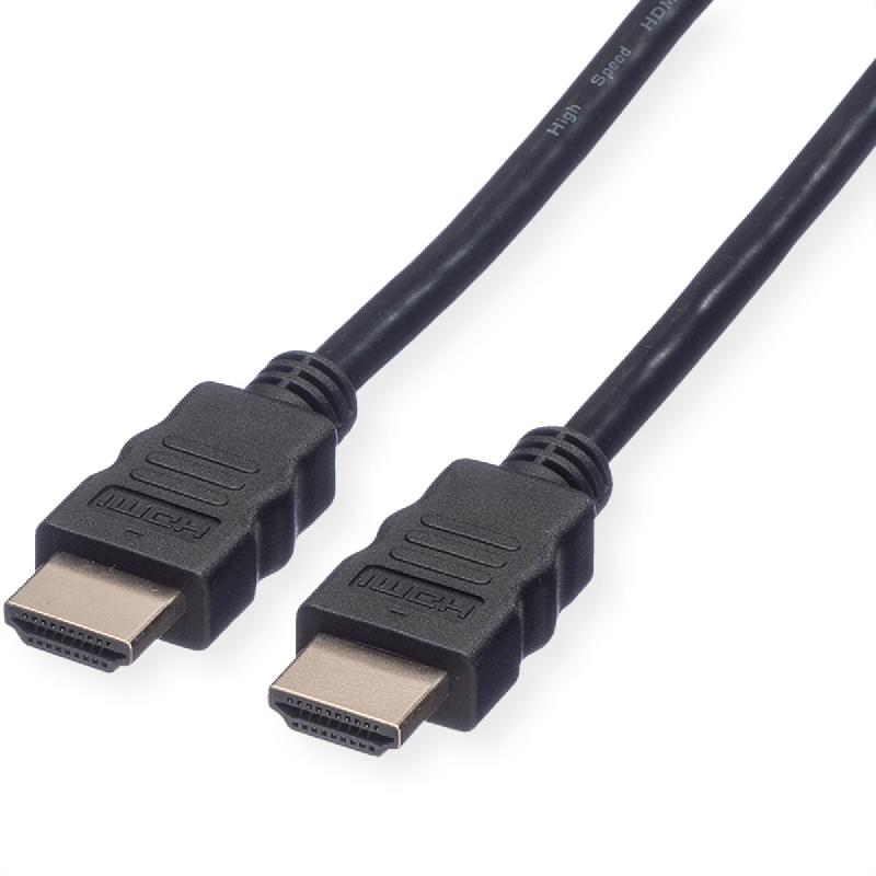 VALUE Câble HDMI Ultra HD avec Ethernet, 4K, M/M, noir, 1 m_0
