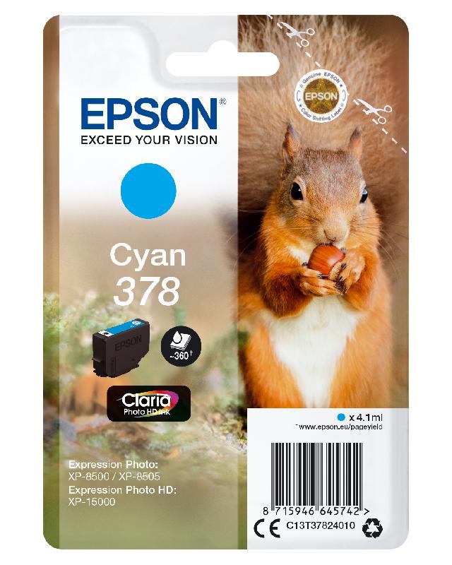 Epson Singlepack Cyan 378 Claria Photo HD Ink_0