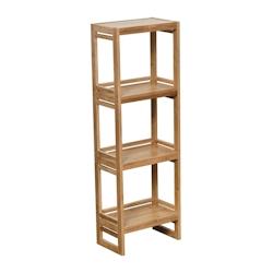 TENDANCE Meuble Etagère de rangement 4 niveaux en Bambou H 100 cm - beige 3664323130720_0