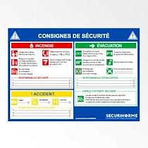 Panneau - Consignes de sécurité incendie et évacuation - Format A4 - Lot de 3_0