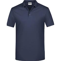 JAMES NICHOLSON, Polo homme, manches courtes, manches avec bande elasthanne, bleu navy, XL, - XL bleu 7865540406278_0