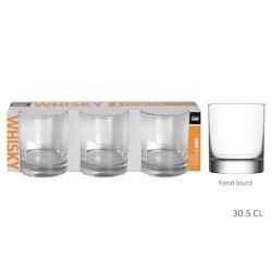 Lot de 16 Verres Whisky Fond Lourd 30.5cl x3 Maitre Chef - VERRWH002_16_0