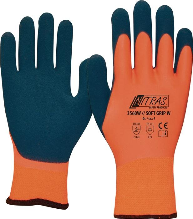 Kà¤lteschutzhandschuhe SOFT GRIP W Grà¶àŸe 10 orange/dunkelblau EN 388, EN 511 PSA-Kategorie II NITRAS_0