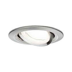 Paulmann Spot encastré LED Nova Coin Luminaire individuel   rond 84mm 50° 2,8W 505lm 230V  4000K Acier brossé 92454 - gris 92454_0