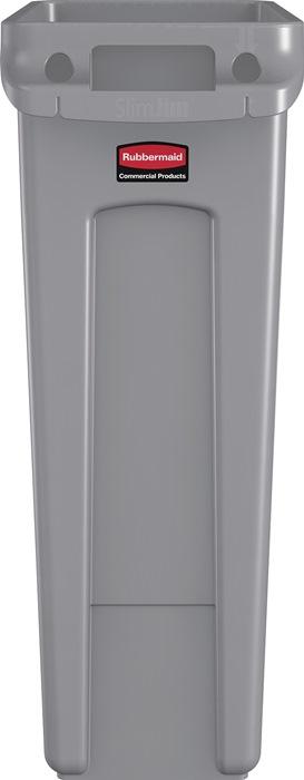 Poubelle de tri 87 l H762xl279xP558mm gris avec gaines d'aération RUBBERMAID_0