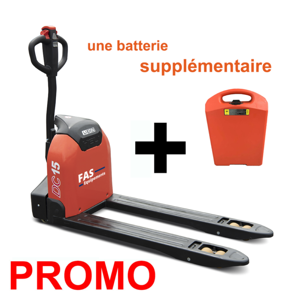 Pack promo Transpalette électrique ELEP 15A - 1500kg + Batterie 24V/30AH (sans livraison)_0