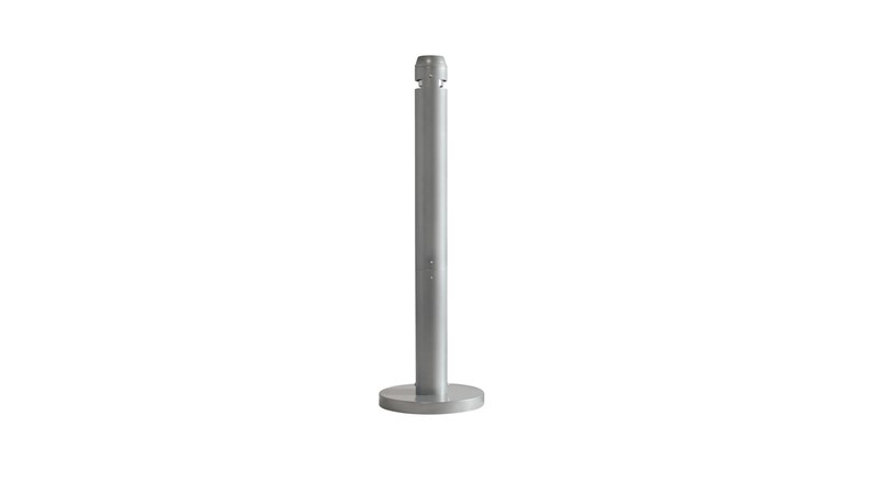 Cendrier sur pied Smoker's Pole Rubbermaid - résistant aux intempéries, aluminium noir ou gris_0