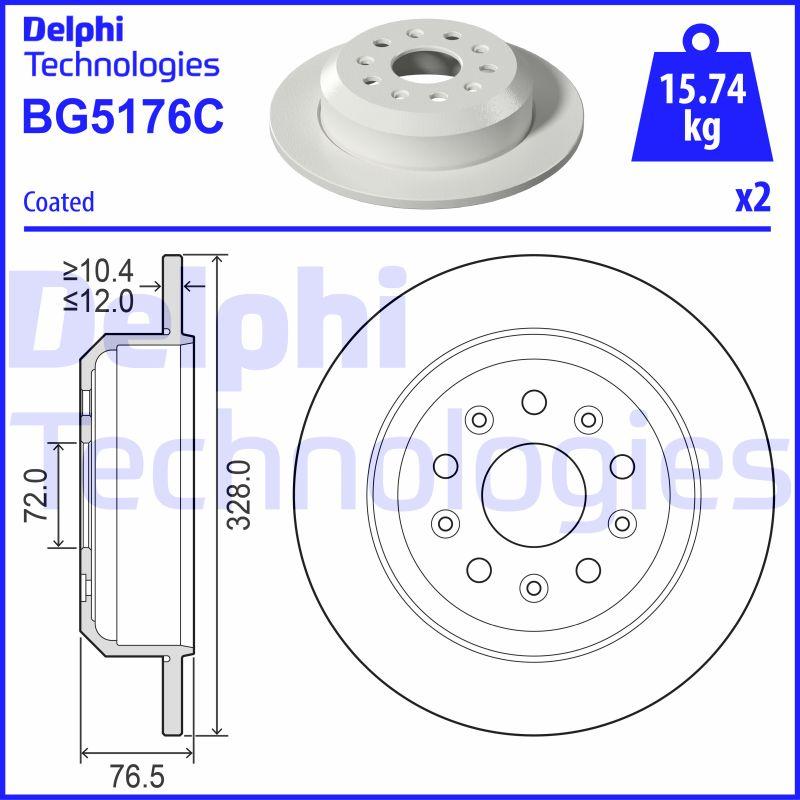 DISQUE DE FREIN DELPHI BG5176C_0