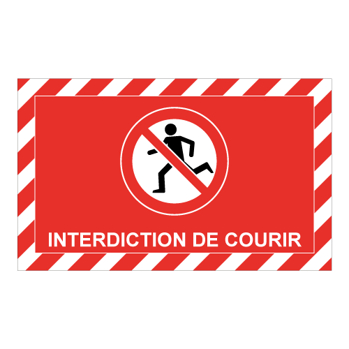 Marquage au sol adhésif-Interdiction de courir_0