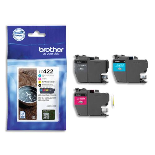 Brother pack de 4 cartouches jet d'encre lc422val_0