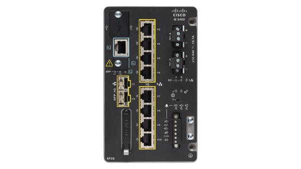 Cisco Catalyst IE3400 Géré L2/L3 Gigabit Ethernet (10/100/1000) Connexion Ethernet, supportant l'alimentation via ce port (PoE) Noir_0