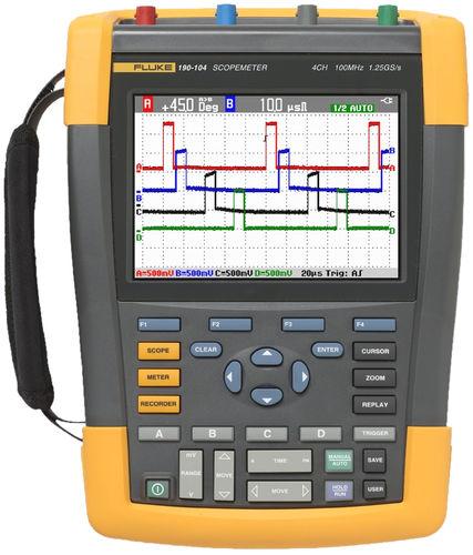 Scopemeter 4 voies 100mhz, 1.25 gech/s, écran couleur, connect-and-view™ - FLU190-104_0