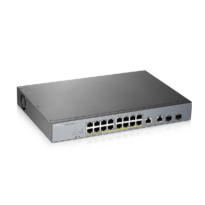 Zyxel GS1350-18HP-EU0101F commutateur réseau Géré L2 Gigabit Ethernet (10/100/1000) Connexion Ethernet, supportant l'alimentation via ce port (PoE) Gris_0
