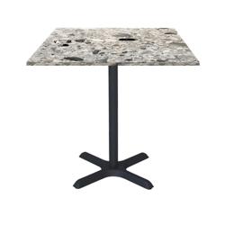 Restootab - Table 70x70cm - modèle Dina terrazzo cepp - gris fonte 3760371511006_0