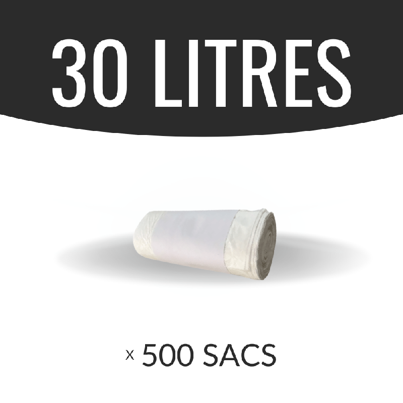 Sac poubelle - 30 l - blanc - haute densité - colis de 500 sacs_0