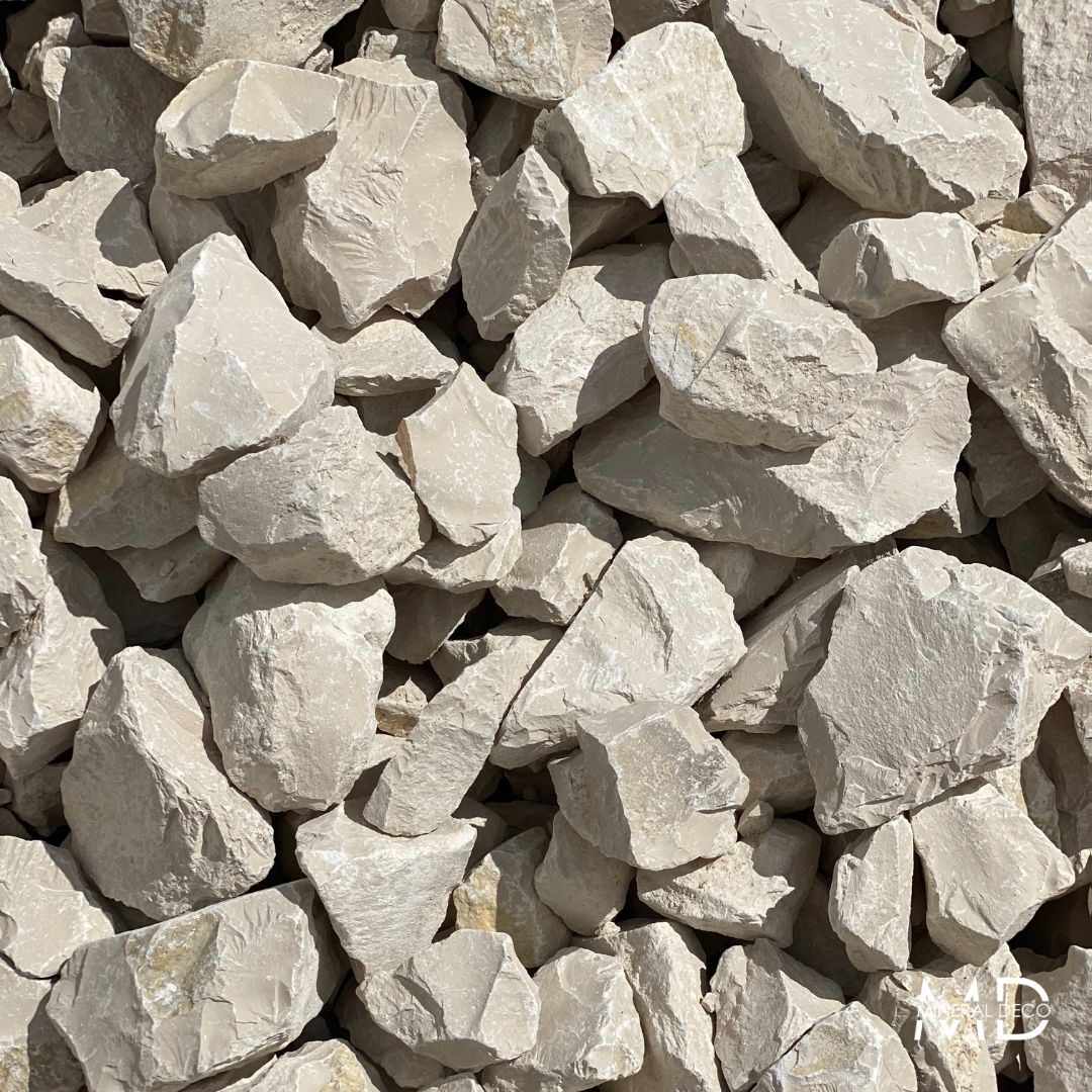 Bloc calcaire ton pierre 30/50 - Pierre à gabion / paillage minéral à usage décoratif - BLOC AMBRE 30/50_0