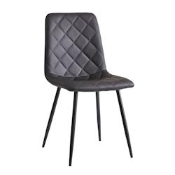 Mobiliara Chaises Lisa simili cuir noir - Lot de 2 - noir A06392/01_0