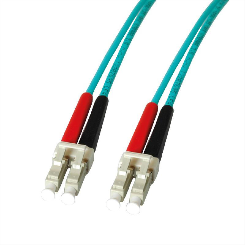 LEONI Câble FO duplex 50/125µm OM3, Suhner LC/LC, 3 m_0