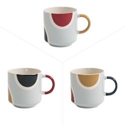 Mugs kemi 35 cl x3 -  Décoré Rond Porcelaine Table Passion 11.9x cm - multicolore porcelaine 3106232281761_0