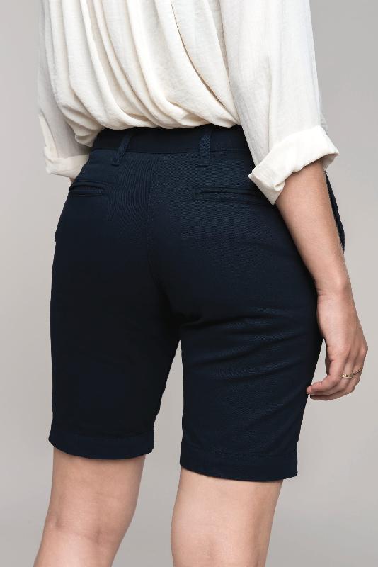 Bermuda chino femme - Réf: K768 - Kariban - 100% coton sergé - Dark Navy_0