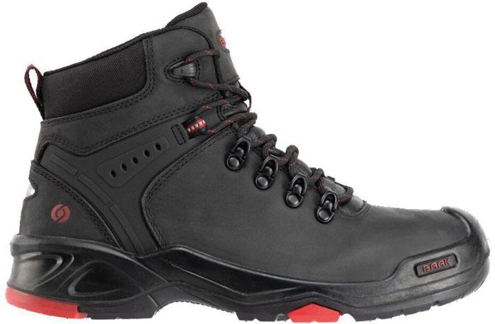 Botte de sécurité Brooklyn taille 44 noir/rouge S3 SRC HRO EN ISO 20345 cuir bovin BAAK_0