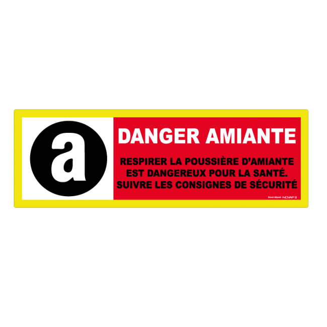 Panneaux adhésifs hautes visibilités 450x150 mm interdictions dangers - ADHVPNG-NV13/DGAM_0