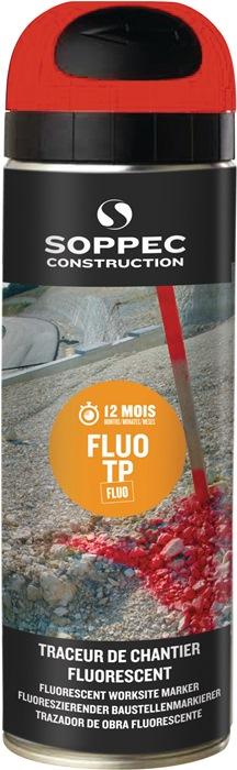 Traceur de chantier FLUO TP rouge fluo 500 ml bombe aérosol SOPPEC_0