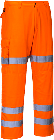 Pantalon combat hi-vis 3 bandes orange rt49, 3xl_0