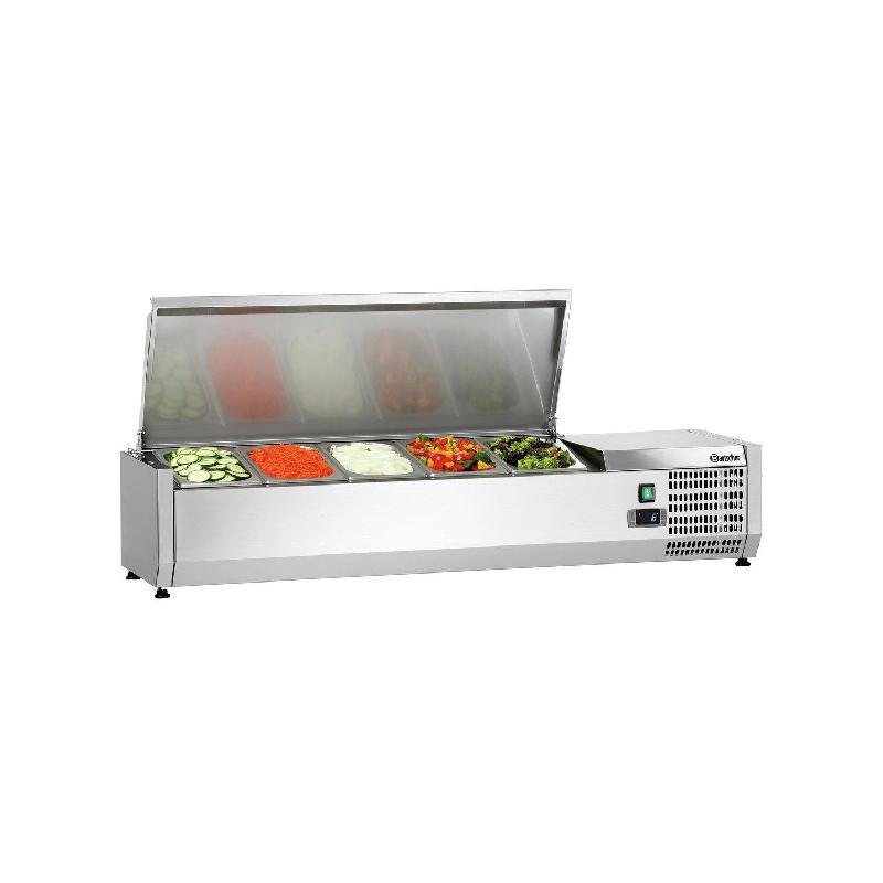 Présentoir inox réfrigéré positif 5 x GN 1/4, 170 W, 220 V - MONO_0