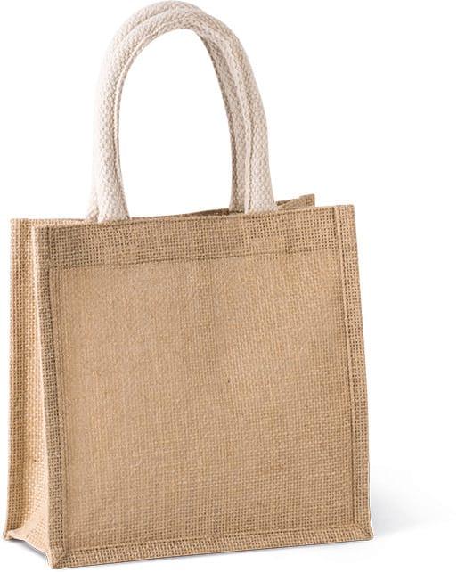 Sac style cabas en toile de jute - petit modèle -  Réf: KI0272_0