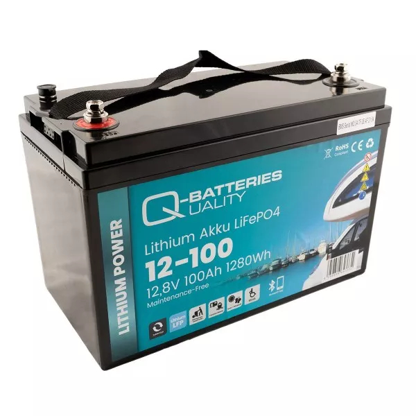 Batterie Lithium Q-Batteries Akku LifePO4 12-100 12,8V 100Ah avec Bluetooth_0